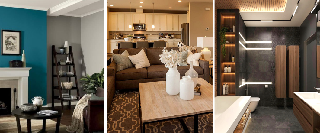 Mejores combinar el color marrón en la decoración del hogar -